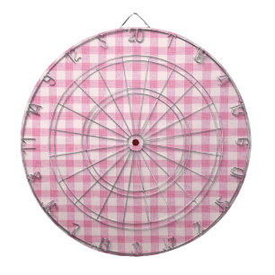 Babyrosa Gingham-Muster Dartscheibe