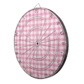 Babyrosa Gingham-Muster Dartscheibe (Vorderseite rechts)