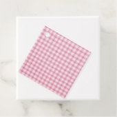 Babyrosa Gingham-Muster Geschenkanhänger (Beispiel)
