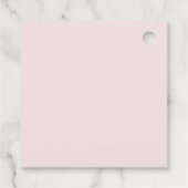 Babyrosa Gingham-Muster Geschenkanhänger (Rückseite)