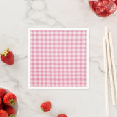 Babyrosa Gingham-Muster Serviette (Beispiel)
