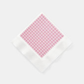 Babyrosa Gingham-Muster Serviette (Ecke)