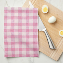 Babyrosa Gingham-Stoffmuster Geschirrtuch