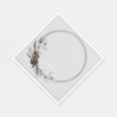 Baby's 1. Christmas Graues botanisches Foto Keepak Serviette (Ecke)