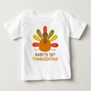 Babys 1. die Erntedank-Türkei-Feiertags-T-Shirt Baby T-shirt