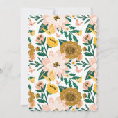 Baby's 1. Geburtstag Frühling Florals Butterflies Einladung (Rückseite)