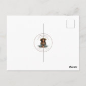 Babys 1. Geburtstag personalisierter Elefant der P Postkarte (Rückseite)