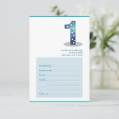 Babys 1. Geburtstagsdesign Einladung (Stehend Vorderseite)