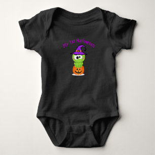 Baby's 1. Halloween Little Hexenfrosch Baby Strampler