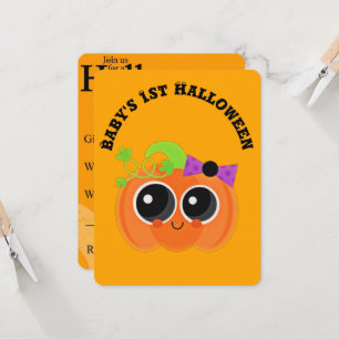 Babys 1. Halloween Little Pumpkin Karte