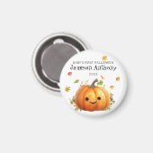 Babys 1. Halloween Niedlicher Kürbis & Blätter Magnet (Vorderseite/Rückseite)