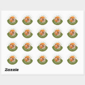 Baby's 1. Halloween-Upload-Foto mit editierbarem T Runder Aufkleber (Blatt)
