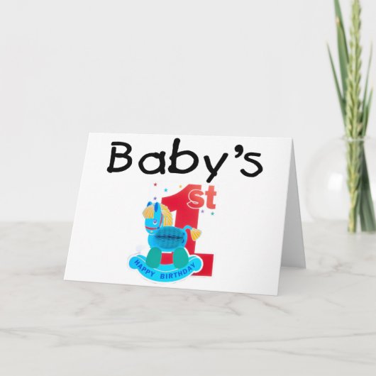 Baby's 1. Happy Geburtstag Karte (Vorderseite)