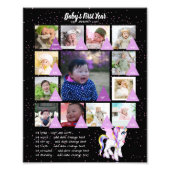 BABYS 1. JAHR FOTO COLLAGE 8x12 $5 oder weniger! (Vorne)