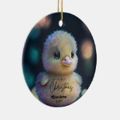 Baby's 1. Niedliches Foto für Weihnachten Keramik Ornament (Rechts)