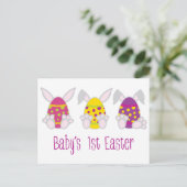 Babys 1. Ostern Postkarte (Stehend Vorderseite)
