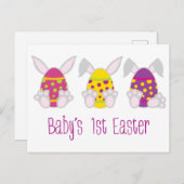 Babys 1. Ostern Postkarte (Vorne/Hinten)