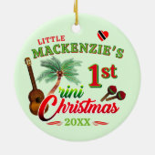 Baby's 1. Trini Christmas GREEN Keramik Ornament (Hinten)