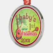 Baby's 1. Trini Christmas Ornament Aus Metall (Links)