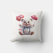 Baby's 1. Valentinstag Throw Kissen (Vorderseite)