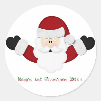 Babys 1. Weihnachten 2011 Runder Aufkleber