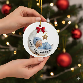 Baby's 1. Weihnachten 2025 Ornament | Schlafender