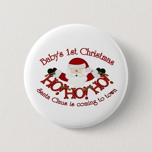 Babys 1. Weihnachten Button (Vorderseite)