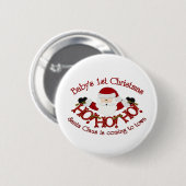 Babys 1. Weihnachten Button (Vorne & Hinten)
