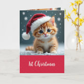 Babys 1. Weihnachten Karte (Gelbe Blume)