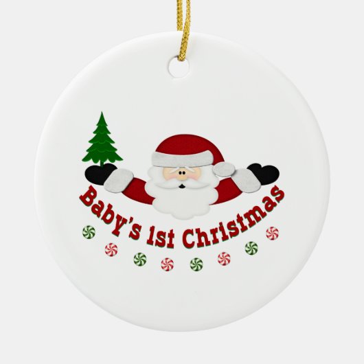 Babys 1. Weihnachten Keramik Ornament (Vorne)