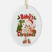 Baby's 1. Weihnachten Keramik Ornament (Rechts)