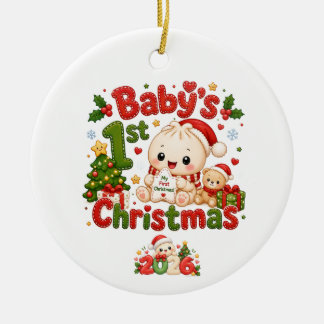 Baby's 1. Weihnachten Keramik Ornament