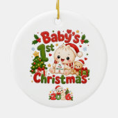 Baby's 1. Weihnachten Keramik Ornament (Hinten)