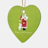 Babys 1. Weihnachten Keramik Ornament (Links)
