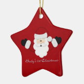 Babys 1. Weihnachten Keramik Ornament (Links)