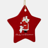 Babys 1. Weihnachten Keramikornament (Rechts)