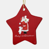 Babys 1. Weihnachten Keramikornament (Links)