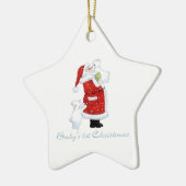 Babys 1. Weihnachten Keramikornament (Links)