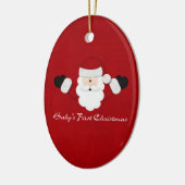 Babys 1. Weihnachten Keramikornament (Links)