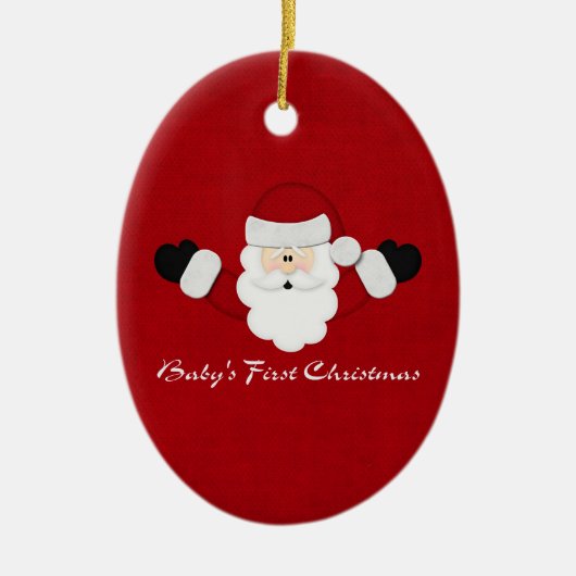 Babys 1. Weihnachten Keramikornament (Vorne)