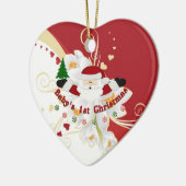 Babys 1. Weihnachten Keramikornament (Links)