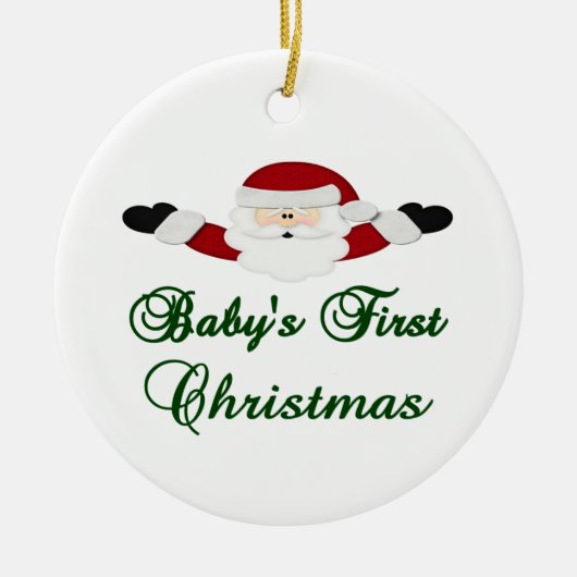 Babys 1. Weihnachten Keramikornament (Vorne)
