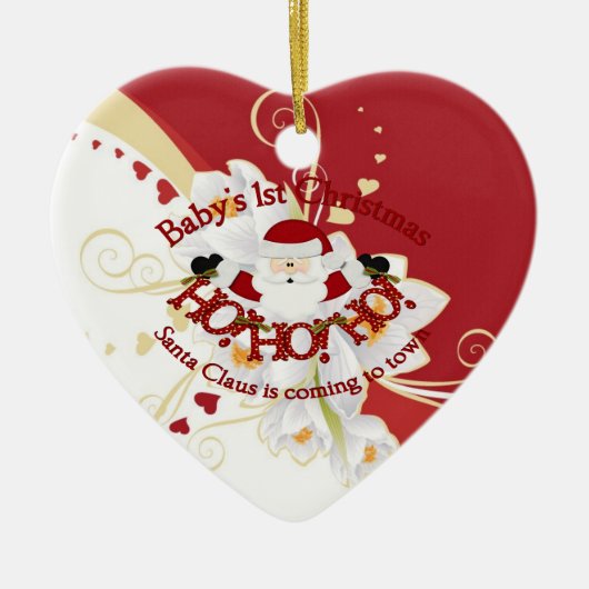 Babys 1. Weihnachten Keramikornament (Vorne)