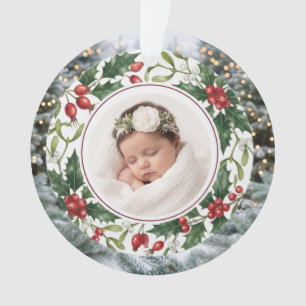Baby's 1. Weihnachten Klassische Florale Kugel Ornament