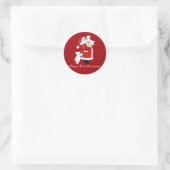 Babys 1. Weihnachten Runder Aufkleber (Tasche)