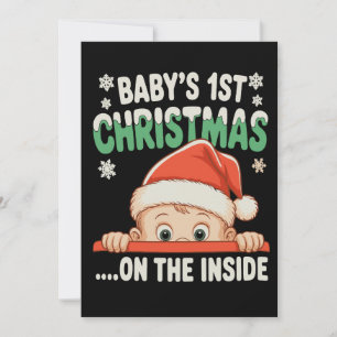 Baby's 1. Weihnachten von innen Schwangerschaft Xm Einladung