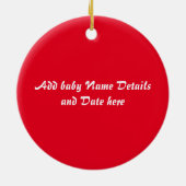 Baby's 1. Weihnachts-Personalisiert Hamster-Cartoo Keramik Ornament (Hinten)