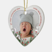 Baby's 1. Weihnachts Silver Frame Foto Keramik Ornament (Links)