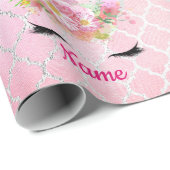 Babys 1. Weihnachts UNICORNS Funkelnd Girls benann Geschenkpapier (Rolleneckpunkt)