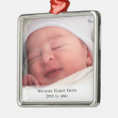 Babys 1. Weihnachtsfest Foto Ornament Aus Metall (Links)